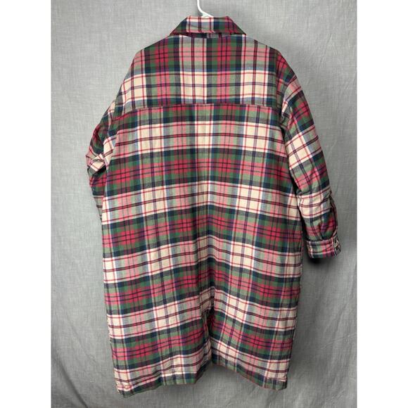 Women’s The Great + Eddie Bauer Flannel Goose Down Coat Plaid size Large EUC - Picture 5 of 9